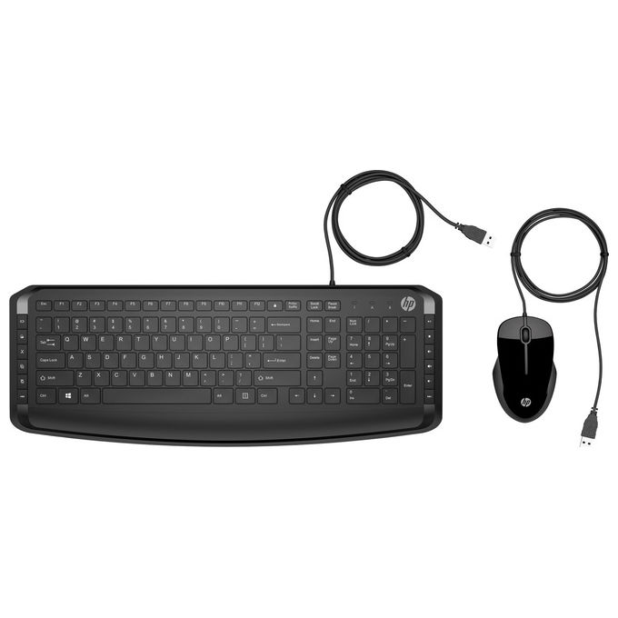 HP 9DF28AA Pavilion Kit Tastiera + Mouse USB (Nero)
