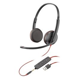 POLY Blackwire 3225 Auricolare Cablato a Padiglione Ufficio USB tipo A Nero