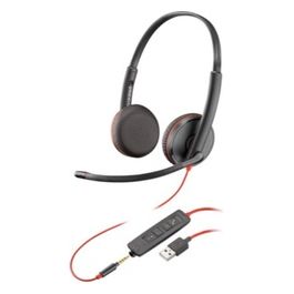 POLY Blackwire 3225 Auricolare Cablato a Padiglione Ufficio USB tipo A Nero