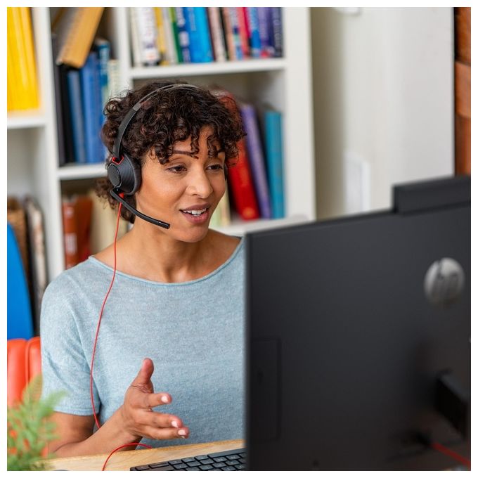 HP POLY Blackwire 5220 Stereo USB-C Headset 3.5mm Plug USB-C-A Adapter