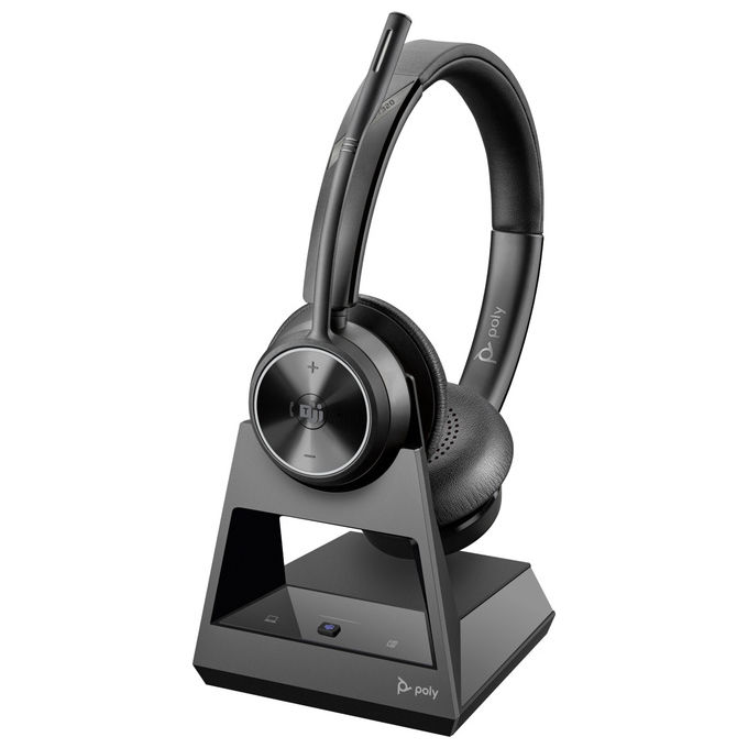HP Poly 8Y9B9AA Cuffie Stereo Savi 7320 Certificate Microsoft Teams DECT Nero