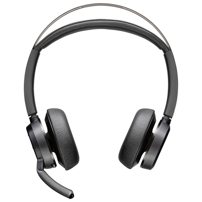 HP Poly 9T9J5AA#AC3 Cuffie Voyager Focus 2 Wireless Bluetooth USB-C Nero con Base di Ricarica
