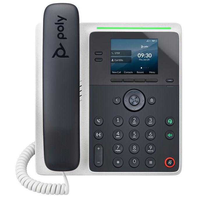 Hp Poly 82M86AA Telefono IP Edge E100 PoE Auricolare Cablato Nero