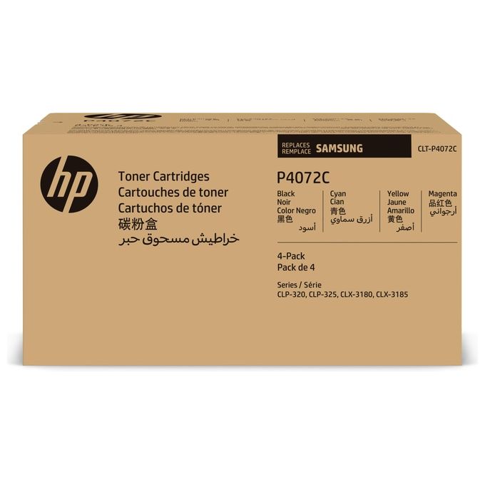 Image of HP Samsung CLT-P4072C Confezione da 4 nero, giallo, cyan, magenta originale toner (SU382A)