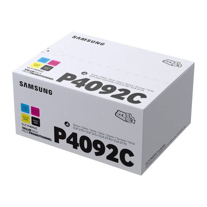 Image of HP Samsung CLT-P4092C Confezione da 4 nero, giallo, cyan, magenta originale toner (SU392A)