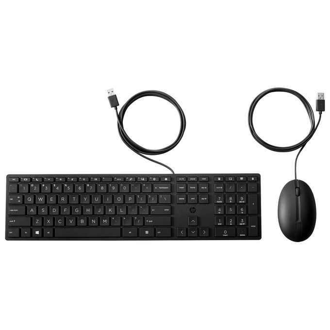 Image of HP Set Tastiera e Mouse Cablato USB per Business con Tastierino Numerico e Mouse 1000 DPI