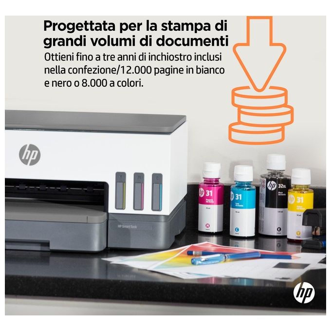 Hp Stampante Inkjet Multifunzione Smart Tank 7005 Yeppon 5042