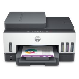 HP Smart Tank 7605 (28C02A), Stampante Multifunzione A4 con serbatoio di inchiostro ad alto volume di stampa, stampa fronte/retro automatica, scansione, copia, Fax, ADF, Wi-Fi, HP Smart, Grigia