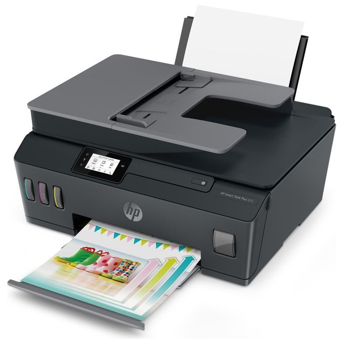 HP Smart Tank Plus 655 AiO (Y0F74A) Stampante Multifunzione A4 con serbatoio di inchiostro ad alto volume di stampa, scansione, copia, fax, ADF, wireless, HP Smart, Nero