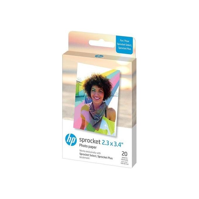 HP Sprocket Plus Photo Paper Carta Fotografica Zink Premium da 5.8x8.6cm 20 Fogli