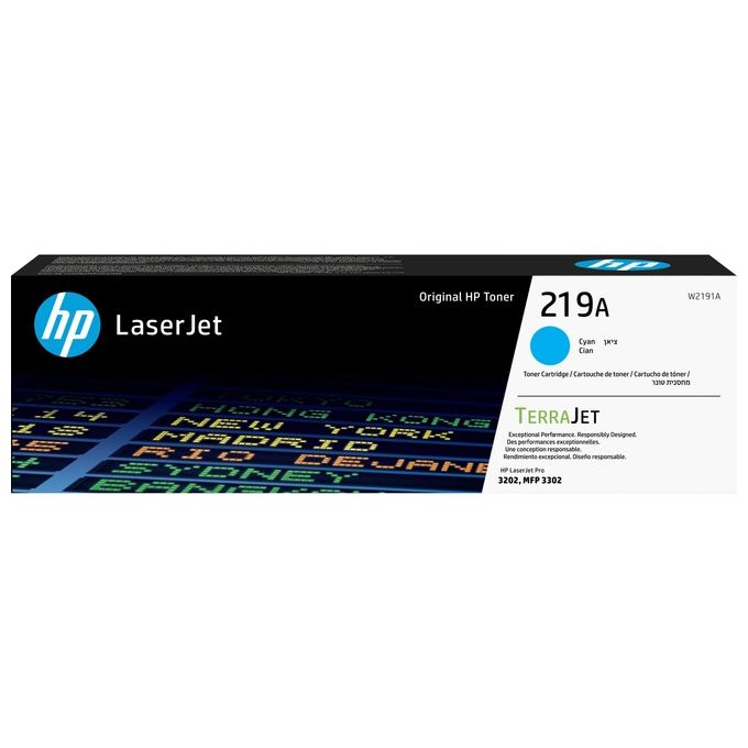 HP W2191A 219A Toner Originale LaserJet Pro 1200 Pagine colore Ciano
