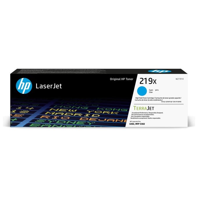 Image of HP Toner Originale Ad Alta Capacita' LaserJet 219X Ciano