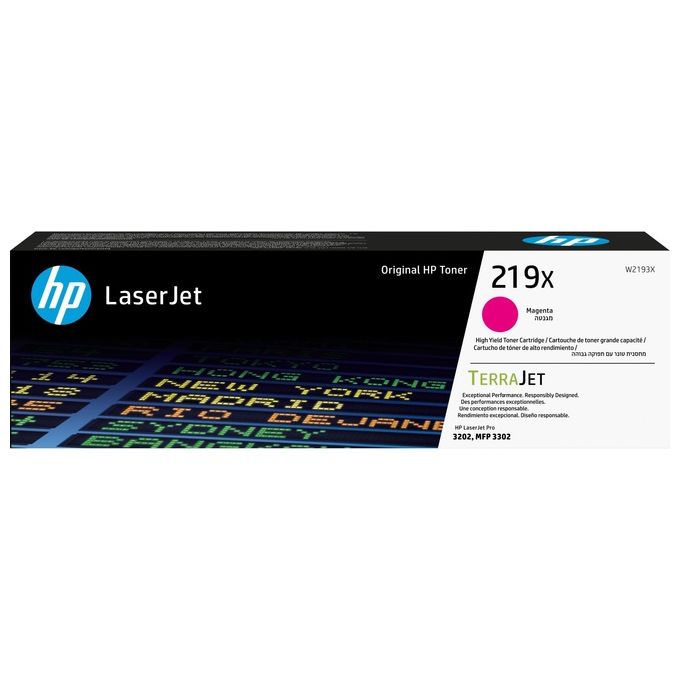 immagine di HP W2193X TerraJet 219X Toner Originale Alta Capacita' LaserJet Pro serie 3202 3302 2500 pagine colore Magenta
