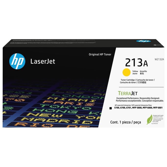 HP W2132A Cartuccia Toner Originale 3000 Pagine Tecnologia Laser Compatibile con HP LaserJet Enterprise 5700 5800 6700 6800 colore Giallo