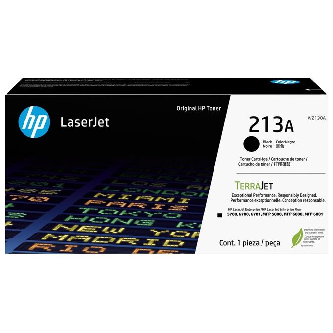 HP W2130A Cartuccia Toner Nero 3500 Pagine compatibile con LaserJet Enterprise 5700 5800 6700 6701 6800 6801 colore Nero