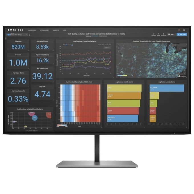 HP Monitor 27'' LED IPS Z27Q G3 2560 x 1440 QHD Anti riflesso