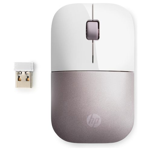 HP Z3700 Mouse RF Wireless 1200 DPI Ambidestro Bianco/Rosa