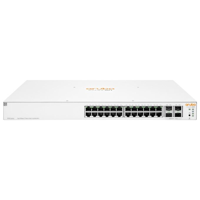 HPE Aruba Instant On 1930 24g Class4 Poe 4sfp-sfp 370w Gestito L2 Gigabit Ethernet 10-100-1000 Supporto Power Over Ethernet 1U Bianco