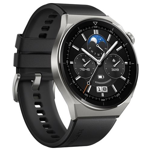 Huawei Watch GT 3 Pro Titanium 46mm 1.43'' Amoled GPS Sport Salute Chiamate Notifiche Black Fluoroelastomer Strap