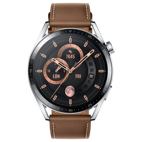 Huawei Watch GT 3 Classic 46mm 1.43'' Amoled GPS Sport Salute Chiamate Notifiche Brown Leather Strap