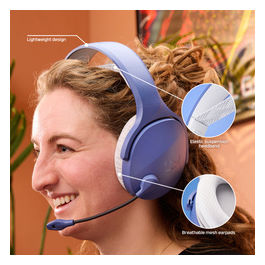 Cloud Jet Cuffie Gaming Wireless Blu Chiaro, Dual 2.4GHz+BT, PC/PS5/PS4/Mobile