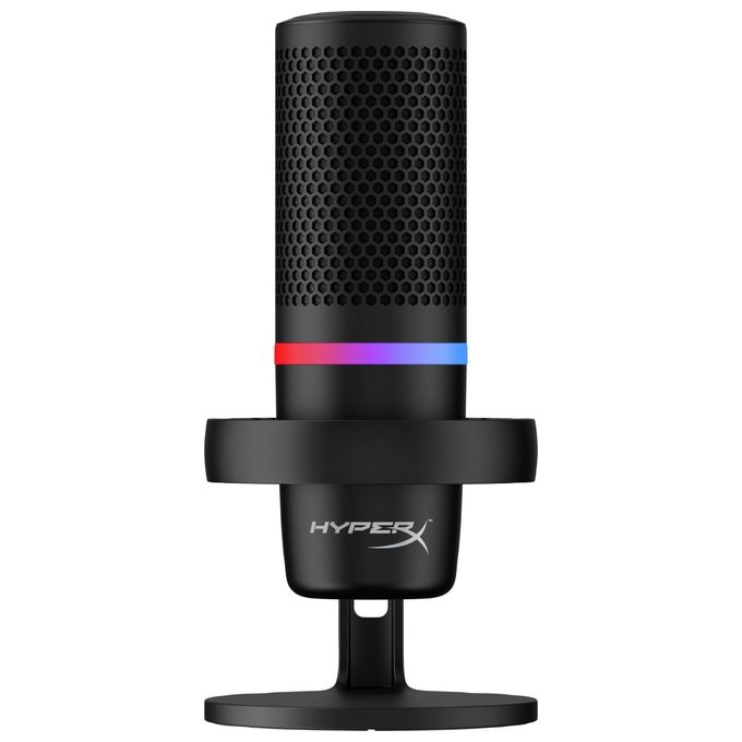 Image of HyperX DuoCast Microfono da gaming USB a condensatore Illuminazione RGB ShockMount Cardioide Omnidirezionale FiltroPop Streaming Podcast Twitch YouTube Discord per PC PS5 PS4 Mac Nero