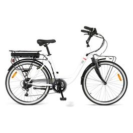 City Easy Comfort Bicicletta Elettrica a Pedalata Assistita Unisex Adulto Bianco