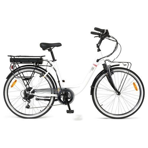i-Bike City Easy Comfort Bicicletta Elettrica a Pedalata Assistita Unisex Adulto Bianco