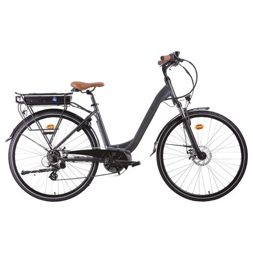 i-Bike Urban 600 Bicicletta Elettrica a Pedalata Assistita Unisex Adulto Grigio Antracite