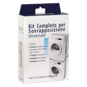 I-Genio 999 Kit Completo per Sovrapposizione Colonna Lavatrice Asciugatrice Universale