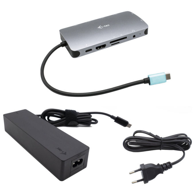 I-tec Docking Station USB-C Nano Metallo HDMI VGA LAN con Caricatore 100W