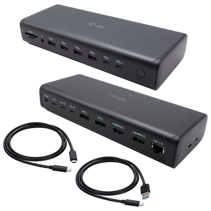 I-tec CA6MONITORDOCKPDIT Docking Station Universale 6 Monitor 4K 60Hz USB-C Power Delivery 140W LAN 2.5 Gbps colore Nero