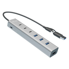 Hub USB-C/USB-A 7 Porte Ricarica Metallo