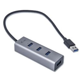 I-tec Metal U3HUBMETAL403 Hub di Interfaccia Usb 3.0 Type-A 5000Mbit/s Grigio