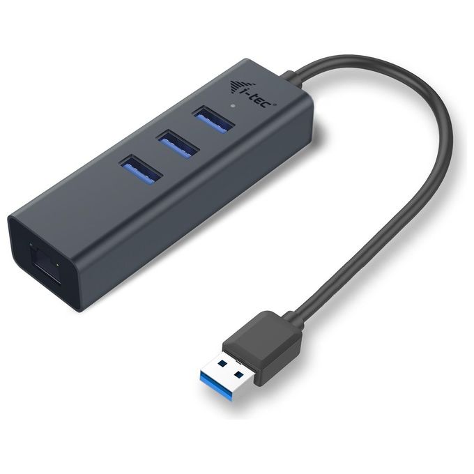 I-Tec Metal U3METALG3HUB Hub di Interfaccia Usb 3.2 Gen 1 Type-A 5000Mbit-s Grigio