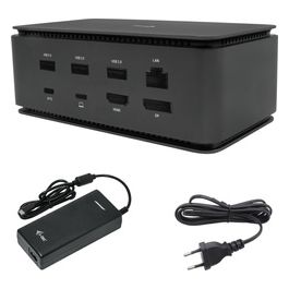 I-Tec Metal USB4 Docking station Dual 4K HDMI DP with Power Delivery 80W  Universal Charger 112W