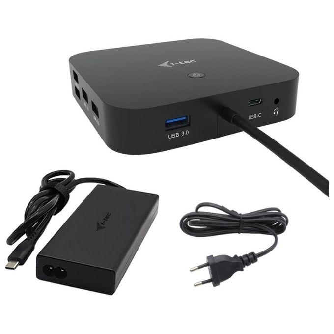 I-Tec USB-C HDMI Dual DP Docking Station con Power Delivery 100 W Universal Charger 100W
