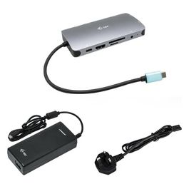 I-Tec USB-C Metal Nano Dock HDMI/VGA with LAN  Charger 112W