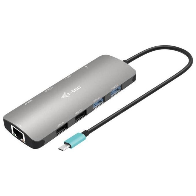 I-Tec Usb-C Metal Nano 2x Display Docking Station  Power Delivery 100 W