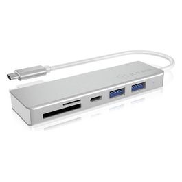 Icy Box IB-HUB1413-CR Hub 3 Porte USB 3.2 Gen 1 Type-C Argento