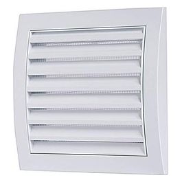 Griglia Aerazione Quadra Plastica Abs Bianca 19x19cm Fissaggio a Viti