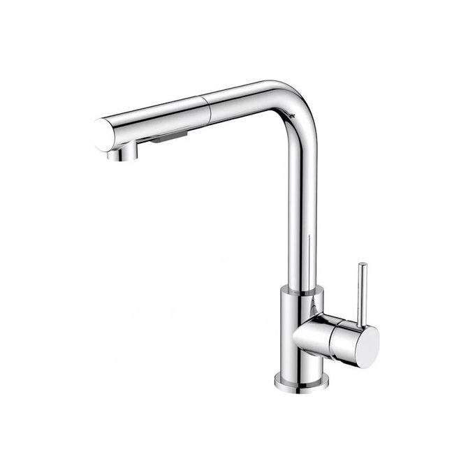 Idro Bric Phoenix Miscelatore monocomando con bocca alta e doccetta estraibile a due getti Cromata SCARUB1042CR