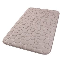 Tappeto Bagno Sassi in Memory Beige