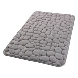 Tappeto Bagno Sassi in Memory Grigio