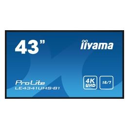 LE4341UHS-B1 Visualizzatore di Messaggi Pannello Piatto per Segnaletica Digitale 42.5" Lcd 350 Cd/m² 4k Ultra Hd Nero 18/7