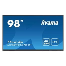 LE9845UHS-B1 Visualizzatore di Messaggi Pannello Piatto per Segnaletica Digitale 98" Led Wi-fi 350 Cd/m² 4k Ultra Hd Nero Processore Integrato Android 8.0 18/7