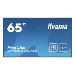 LH6542UHS-B3 Visualizzatore di Messaggi Pannello Piatto per Segnaletica Digitale 64.5" Ips 500 Cd/m² 4k Ultra Hd Nero Processore Integrato Android 8.0 18/7