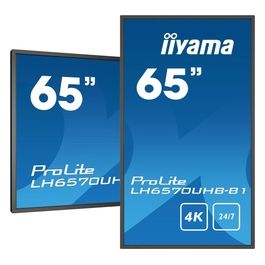 LH6570UHB-B1 Visualizzatore di Messaggi Pannello Piatto per Segnaletica Digitale 64.5" Va 700 Cd/m² 4k Ultra Hd Nero Processore Integrato Android 9.0 24/7
