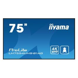 LH7554UHS-B1AG Visualizzatore di Messaggi Pannello Piatto per Segnaletica Digitale 75" Lcd Wi-fi 500 Cd/m² 4k Ultra Hd Nero Processore Integrato Android 11 24/7