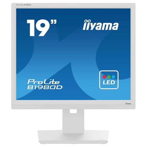Iiyama ProLite B1980D-W5 Monitor PC 19" 1280x1024 Pixel SXGA LCD Bianco